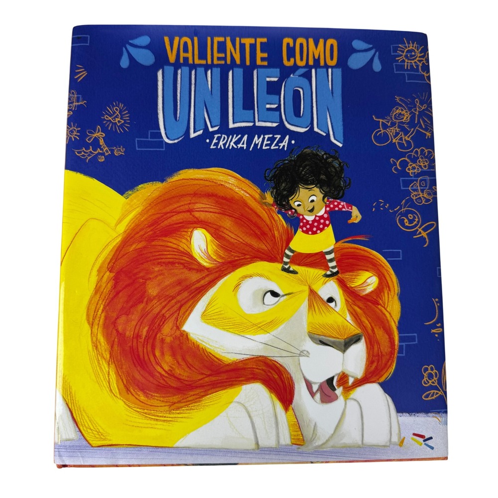 Valiente como un leon Spanish Childrens Book by Erika Meza Hardcover Lion Story